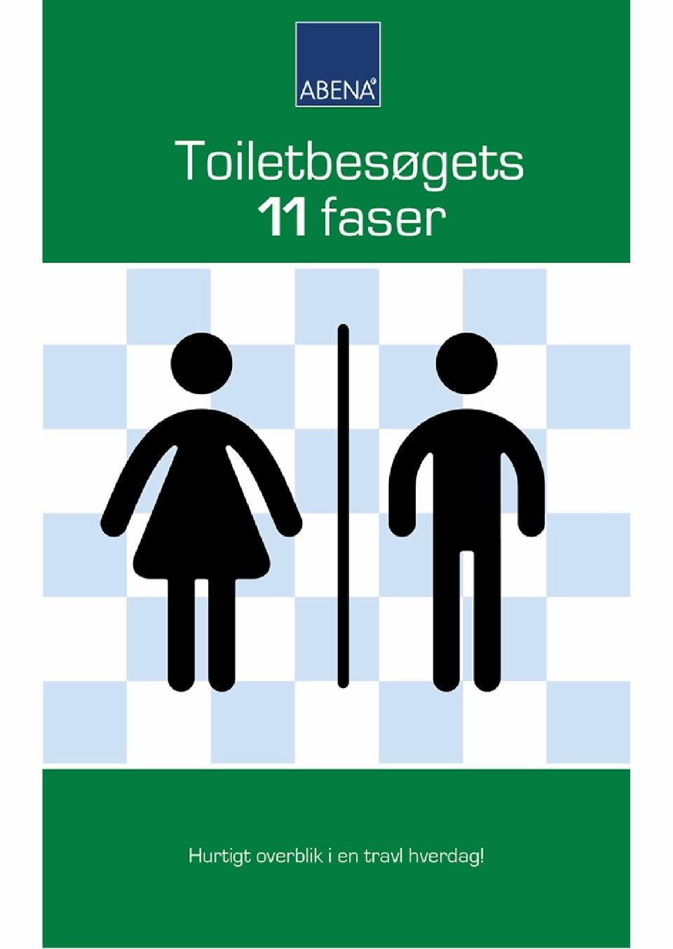 Forside af flyer om toiletbesøgets 11 faser