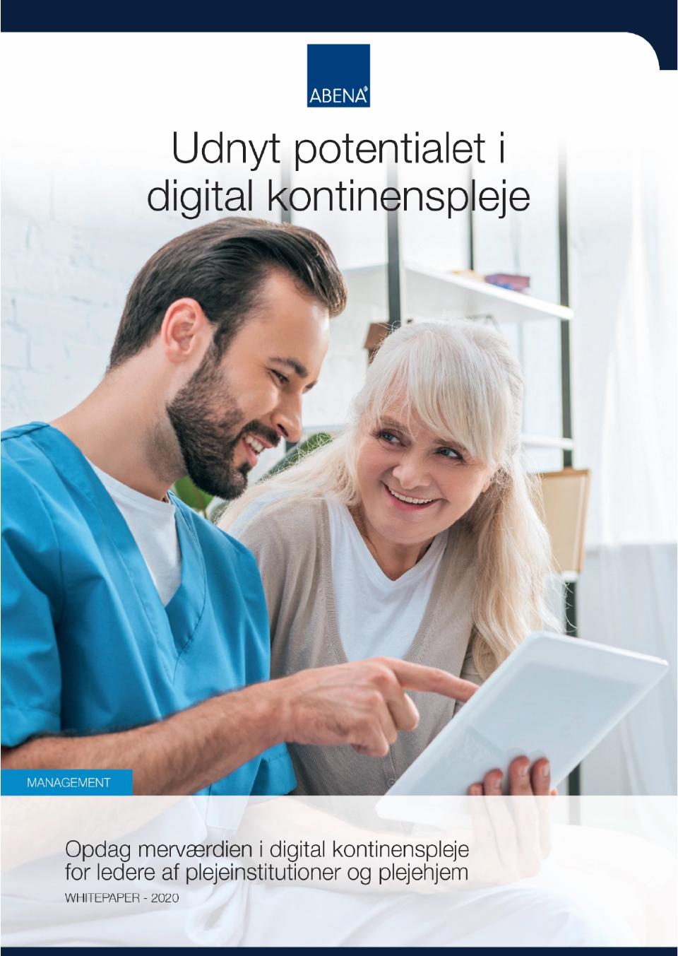 Forside af whitepaper om at udnytte potentialet i digital kontinenspleje