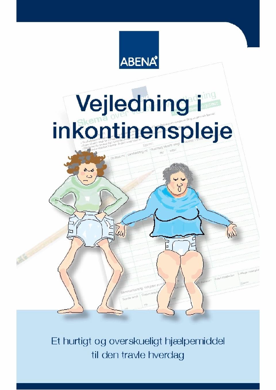 Forside af flyer om vejledning i inkontinenspleje